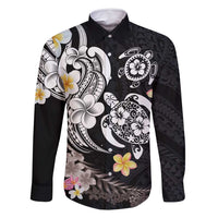 Hawaiian Tropical Plumeria Turtles Family Matching Tank Maxi Dress and Hawaiian Shirt Polynesian Art Tattoo