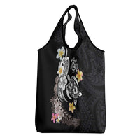 Hawaiian Tropical Plumeria Turtles Grocery Bag Polynesian Art Tattoo LT03 - Polynesian Pride