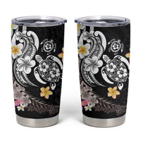 Hawaiian Tropical Plumeria Turtles Tumbler Cup Polynesian Art Tattoo