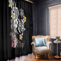 Hawaiian Tropical Plumeria Turtles Window Curtain Polynesian Art Tattoo LT03 - Polynesian Pride