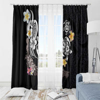 Hawaiian Tropical Plumeria Turtles Window Curtain Polynesian Art Tattoo LT03 - Polynesian Pride