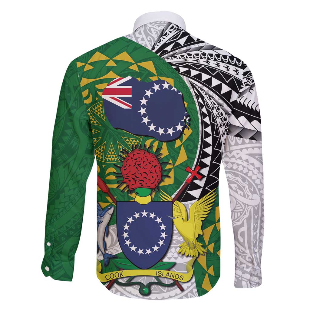 Cook Islands Independence Day Family Matching Mermaid Dress and Hawaiian Shirt National Flag and Emblem with Tatau Tattoo LT03 - Polynesian Pride