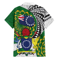 Cook Islands Independence Day Family Matching Summer Maxi Dress and Hawaiian Shirt National Flag and Emblem with Tatau Tattoo LT03 - Polynesian Pride