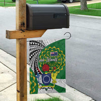 Cook Islands Independence Day Garden Flag National Flag and Emblem with Tatau Tattoo