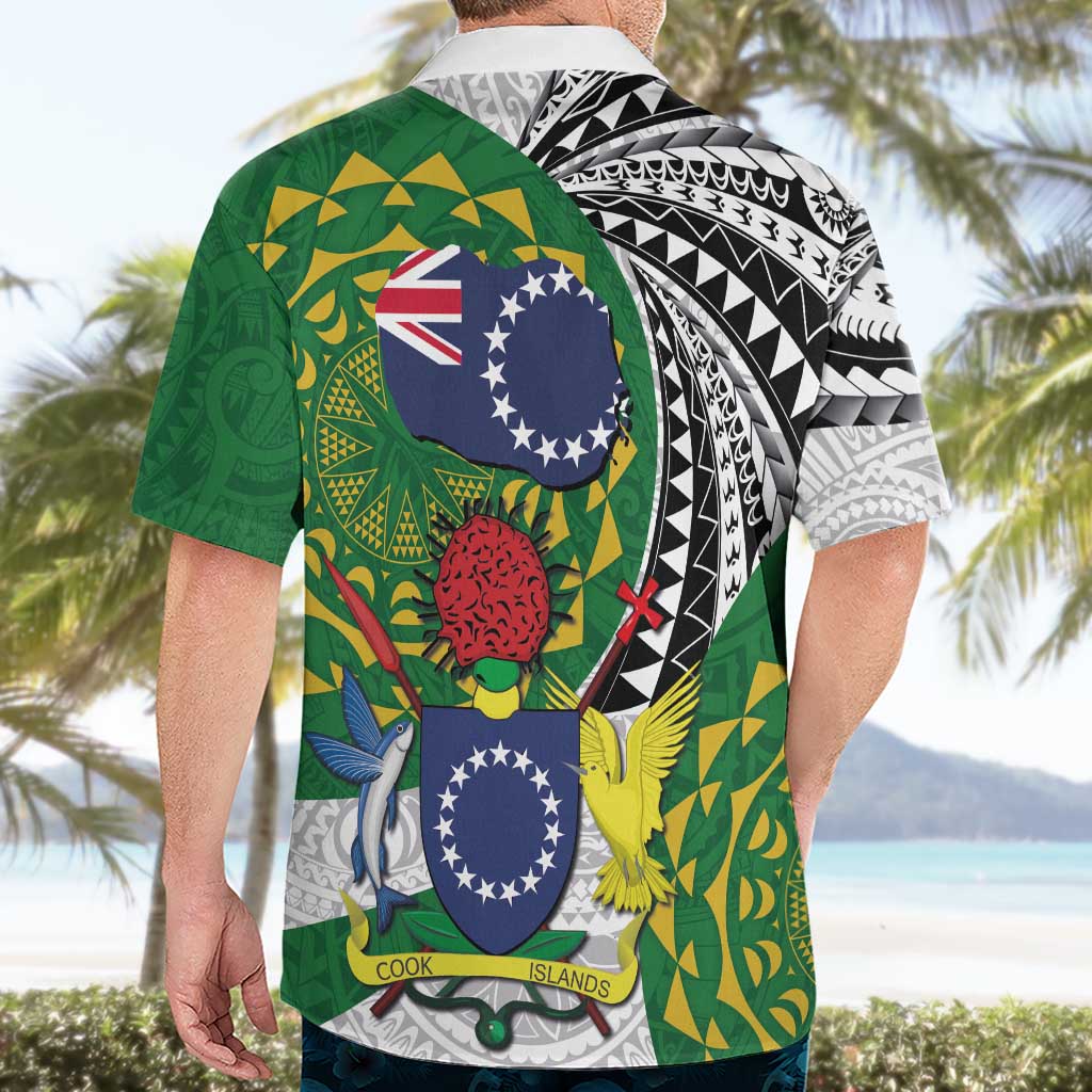 Cook Islands Independence Day Hawaiian Shirt National Flag and Emblem with Tatau Tattoo