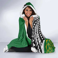 Cook Islands Independence Day Hooded Blanket National Flag and Emblem with Tatau Tattoo