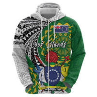 Cook Islands Independence Day Hoodie National Flag and Emblem with Tatau Tattoo LT03 - Polynesian Pride