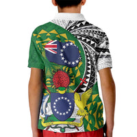 Cook Islands Independence Day Kid Polo Shirt National Flag and Emblem with Tatau Tattoo LT03 - Polynesian Pride