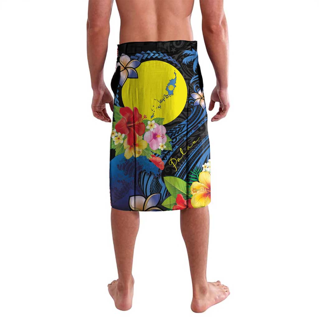 Palau Independence Day Lavalava Melanesian Tattoo with Hibiscus