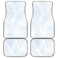 Hawaiian Turtles and Leis Car Mats Tribal Kakau Pattern Airy White Blue Cloud Vibe