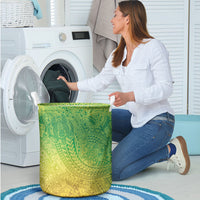 Hawaiian Turtles and Leis Laundry Basket Tribal Kakau Pattern Fresh Summer Vibe