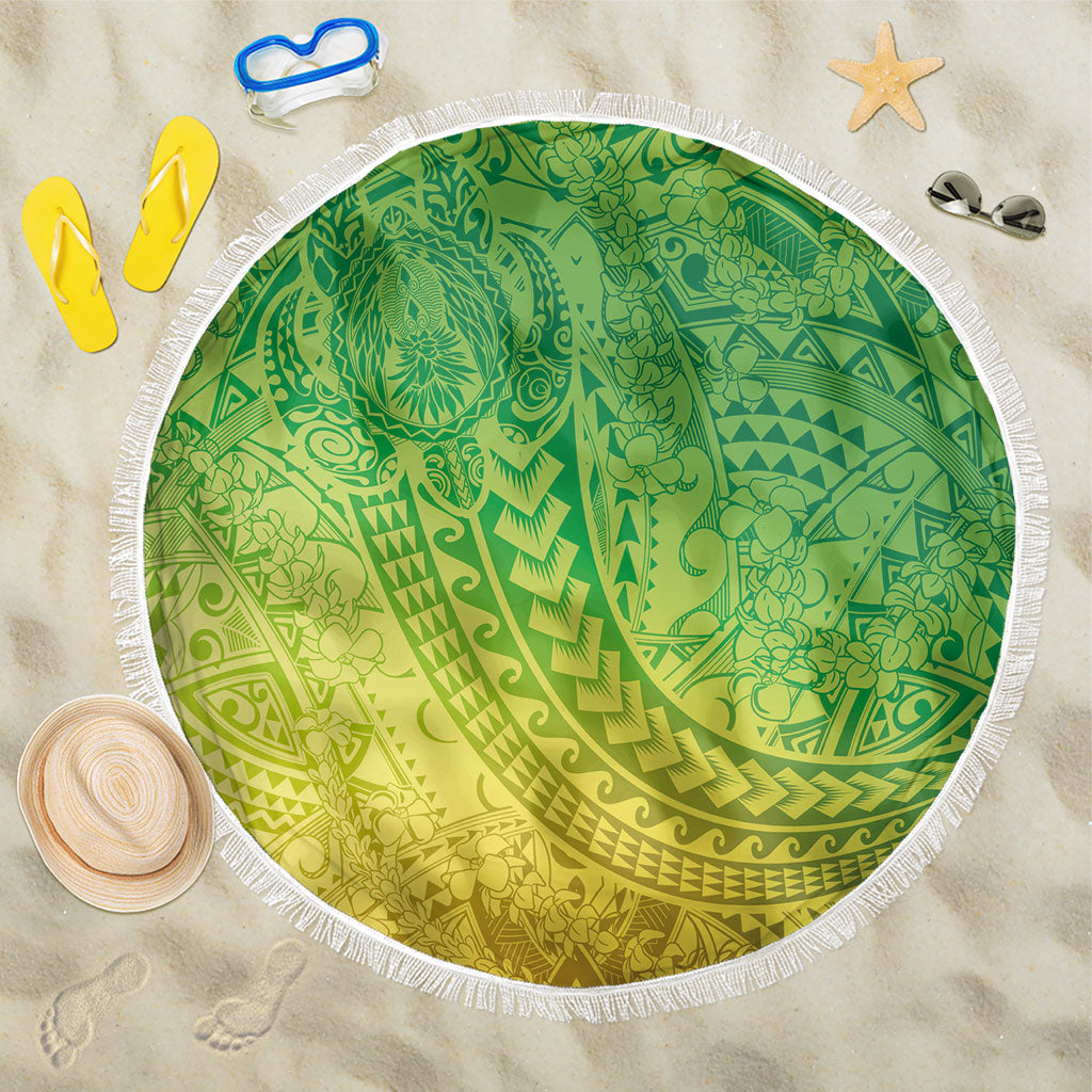 Hawaiian Turtles and Leis Beach Blanket Tribal Kakau Pattern Fresh Summer Vibe