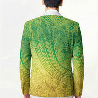 Hawaiian Turtles and Leis Blazer Tribal Kakau Pattern Fresh Summer Vibe