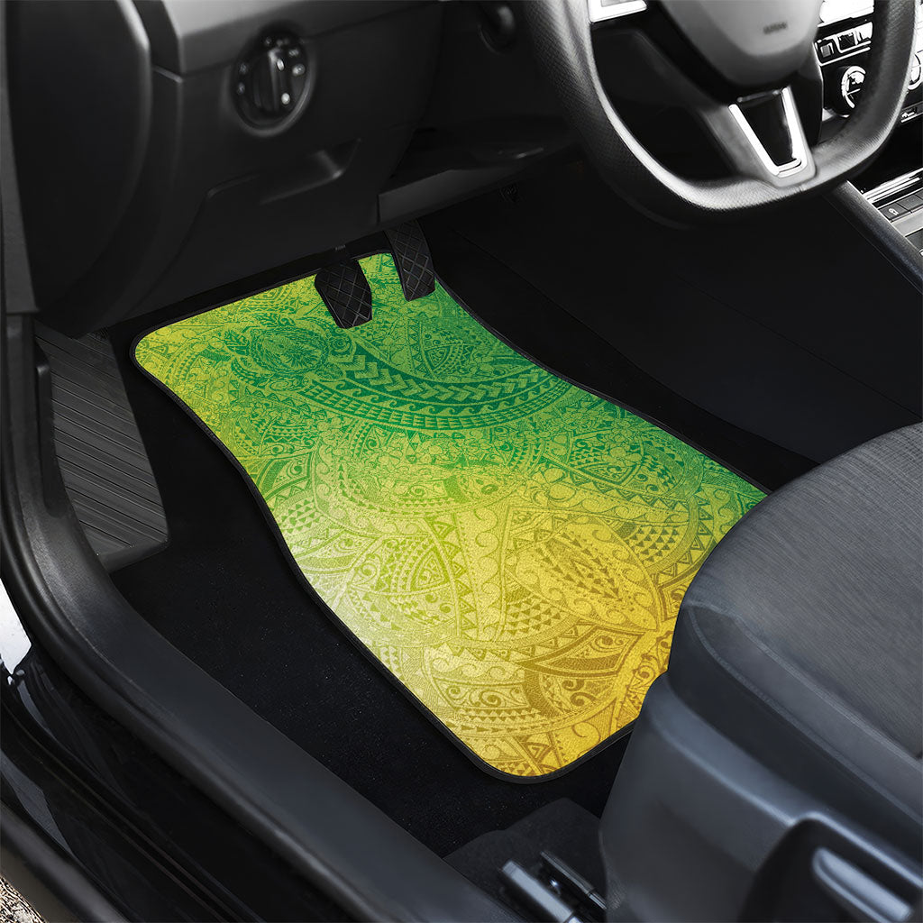 Hawaiian Turtles and Leis Car Mats Tribal Kakau Pattern Fresh Summer Vibe