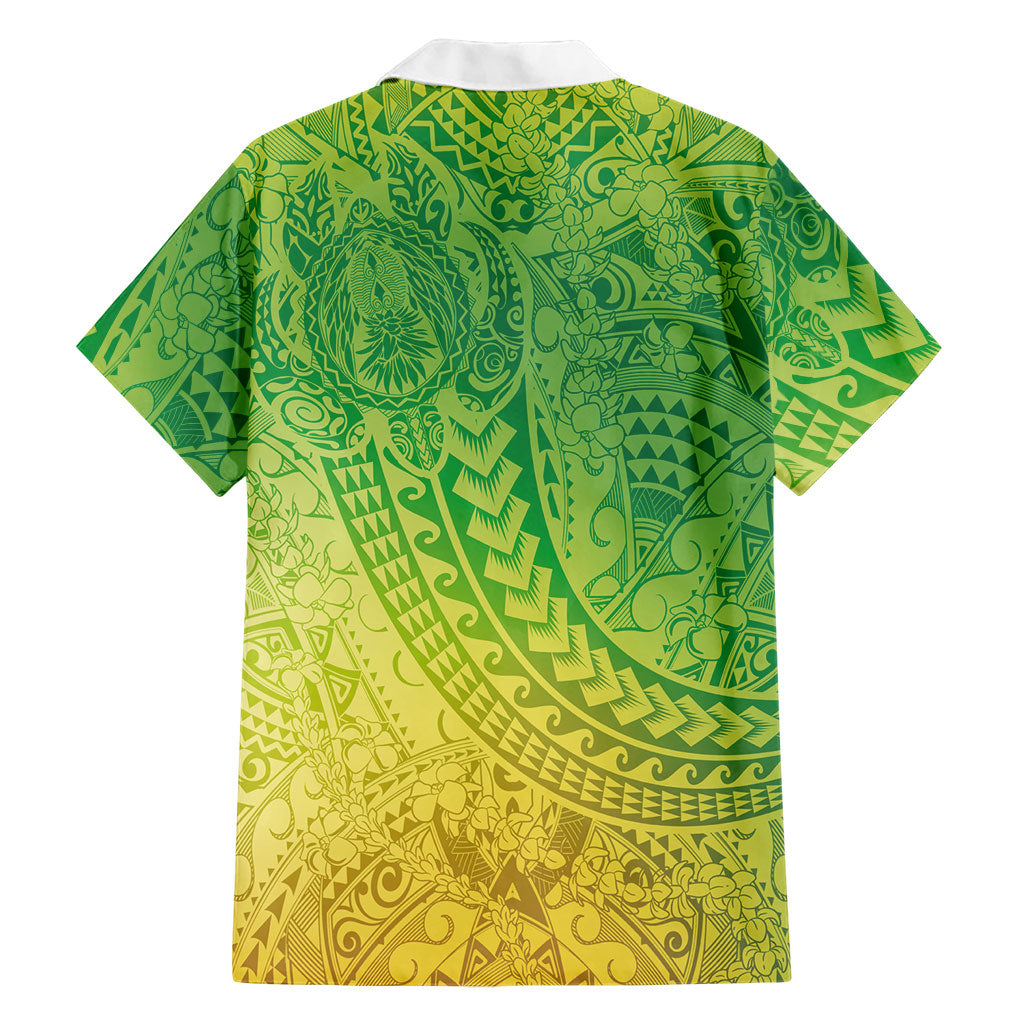 Hawaiian Turtles and Leis Family Matching Long Sleeve Bodycon Dress and Hawaiian Shirt Tribal Kakau Pattern Fresh Summer Vibe