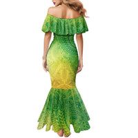 Hawaiian Turtles and Leis Family Matching Mermaid Dress and Hawaiian Shirt Tribal Kakau Pattern Fresh Summer Vibe
