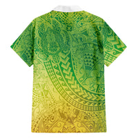 Hawaiian Turtles and Leis Hawaiian Shirt Tribal Kakau Pattern Fresh Summer Vibe