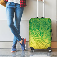 Hawaiian Turtles and Leis Luggage Cover Tribal Kakau Pattern Fresh Summer Vibe
