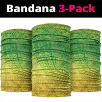 Hawaiian Turtles and Leis Neck Gaiter Tribal Kakau Pattern Fresh Summer Vibe