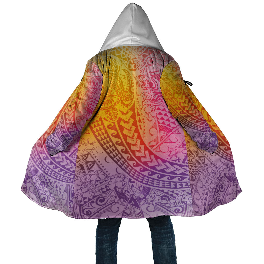 Hawaiian Turtles and Leis Cloak Tribal Kakau Pattern Magical Rainbow Sky LT03 Unisex Multicolor - Polynesian Pride