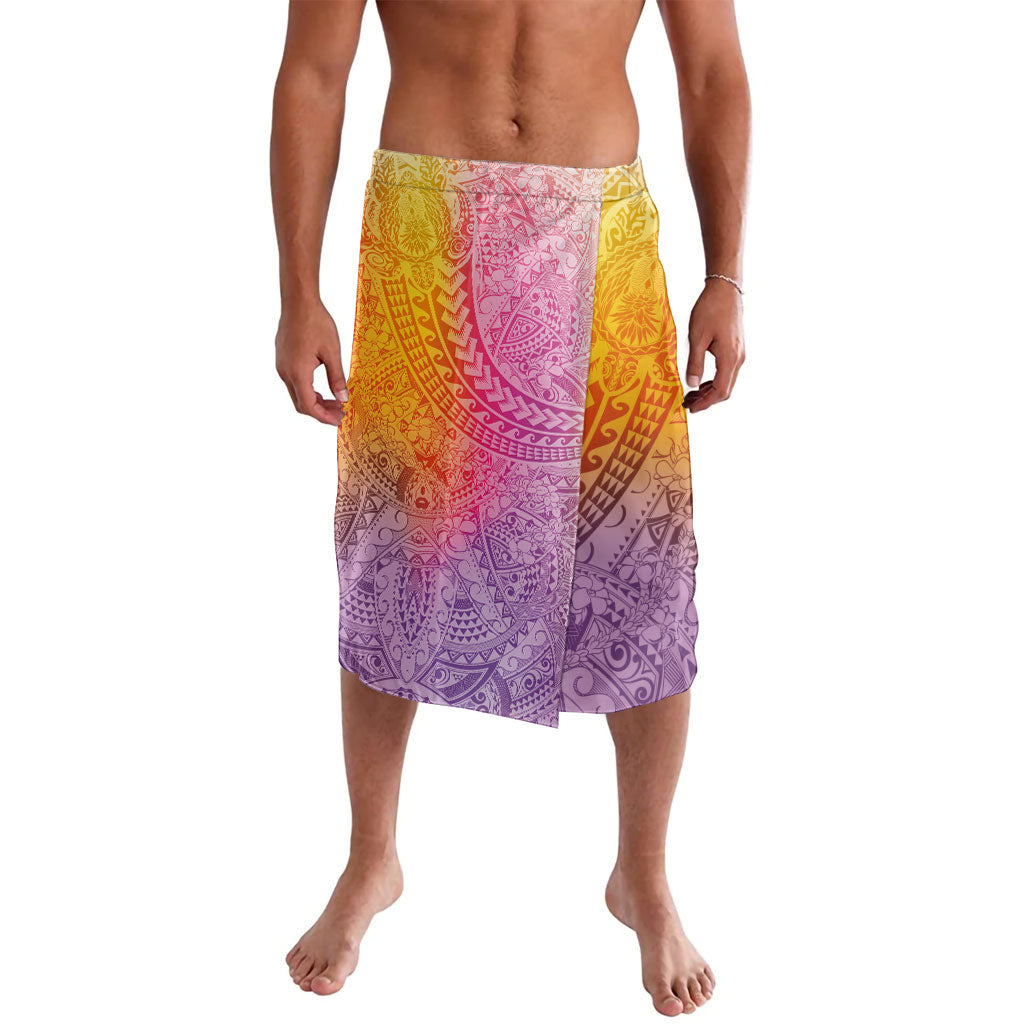 Hawaiian Turtles and Leis Lavalava Tribal Kakau Pattern Magical Rainbow Sky LT03 Multicolor - Polynesian Pride