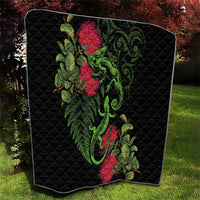 New Zealand Chameleon and Gecko Quilt Maori Silver Fern and Pohutukawa Decoration LT03 - Polynesian Pride
