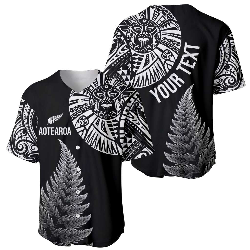 Personalised New Zealand Maori Art Tattoo and Silver Fern Baseball Jersey LT03 - Polynesian Pride