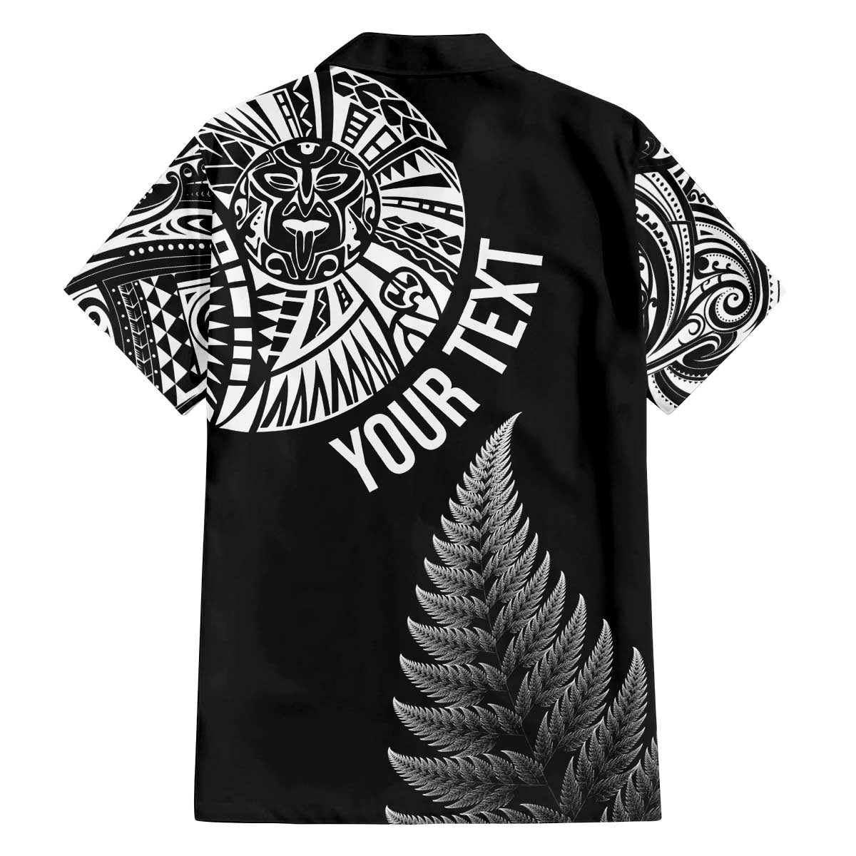 Personalised New Zealand Maori Art Tattoo and Silver Fern Family Matching Puletasi and Hawaiian Shirt LT03 - Polynesian Pride