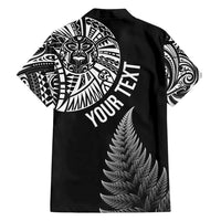 Personalised New Zealand Maori Art Tattoo and Silver Fern Family Matching Tank Maxi Dress and Hawaiian Shirt LT03 - Polynesian Pride