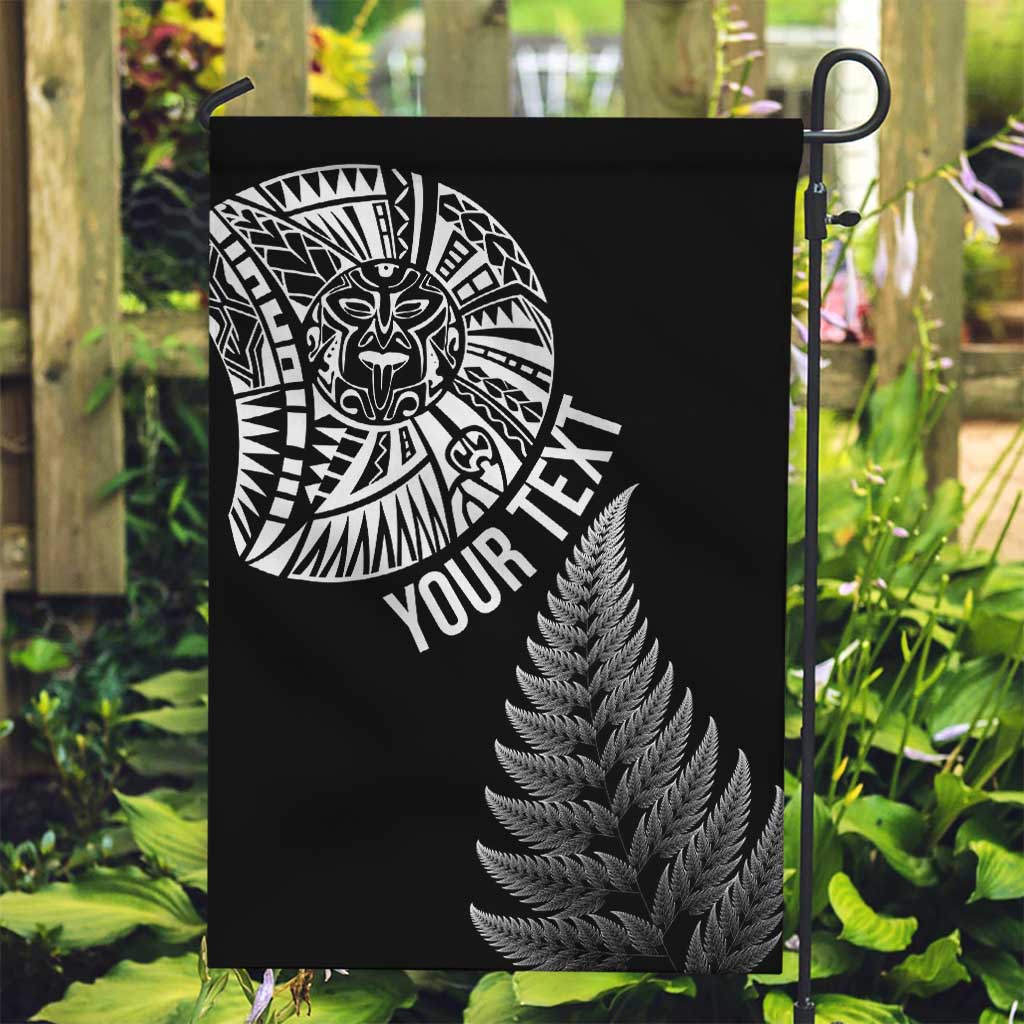 Personalised New Zealand Maori Art Tattoo and Silver Fern Garden Flag