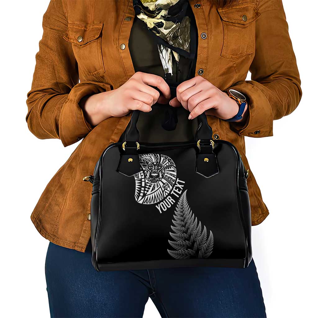 Personalised New Zealand Maori Art Tattoo and Silver Fern Shoulder Handbag