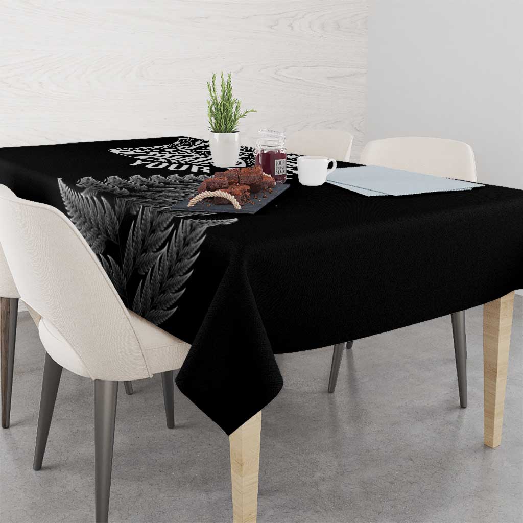 Personalised New Zealand Maori Art Tattoo and Silver Fern Tablecloth