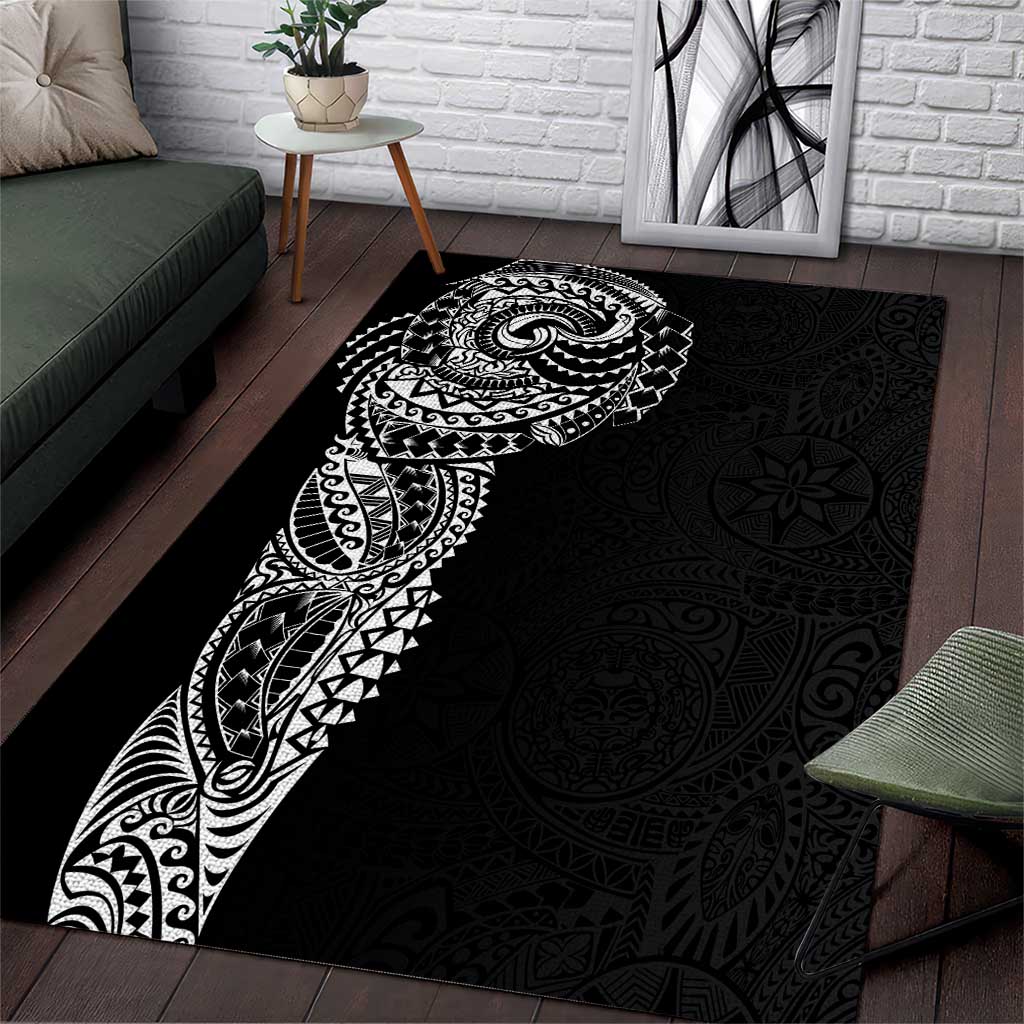 Polynesian Art Traditional Tattoo Pattern Area Rug