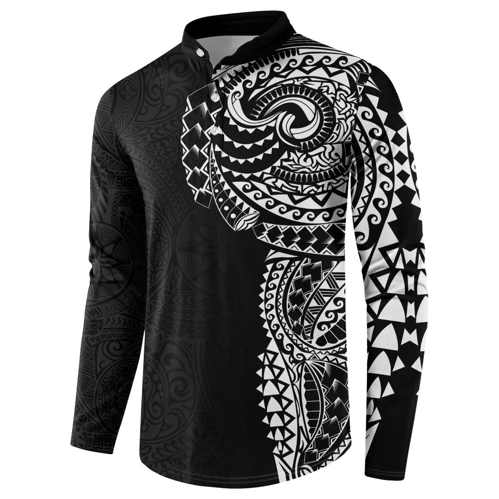Polynesian Art Traditional Tattoo Pattern Button Sweatshirt LT03 - Polynesian Pride
