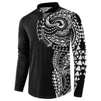 Polynesian Art Traditional Tattoo Pattern Button Sweatshirt LT03 - Polynesian Pride