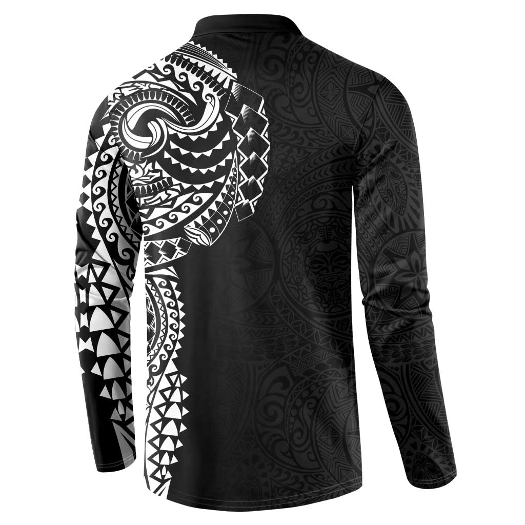 Polynesian Art Traditional Tattoo Pattern Button Sweatshirt LT03 - Polynesian Pride