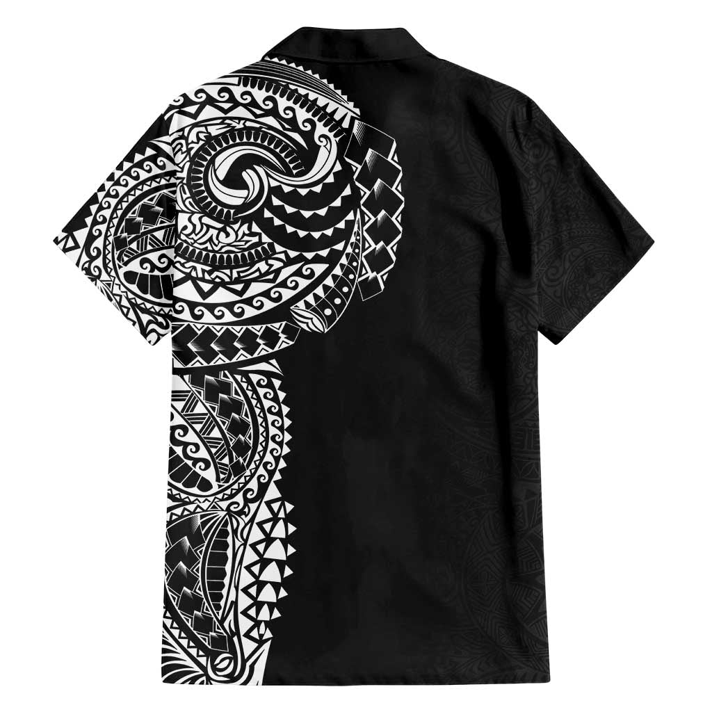 Polynesian Art Traditional Tattoo Pattern Family Matching Off Shoulder Maxi Dress and Hawaiian Shirt LT03 - Polynesian Pride