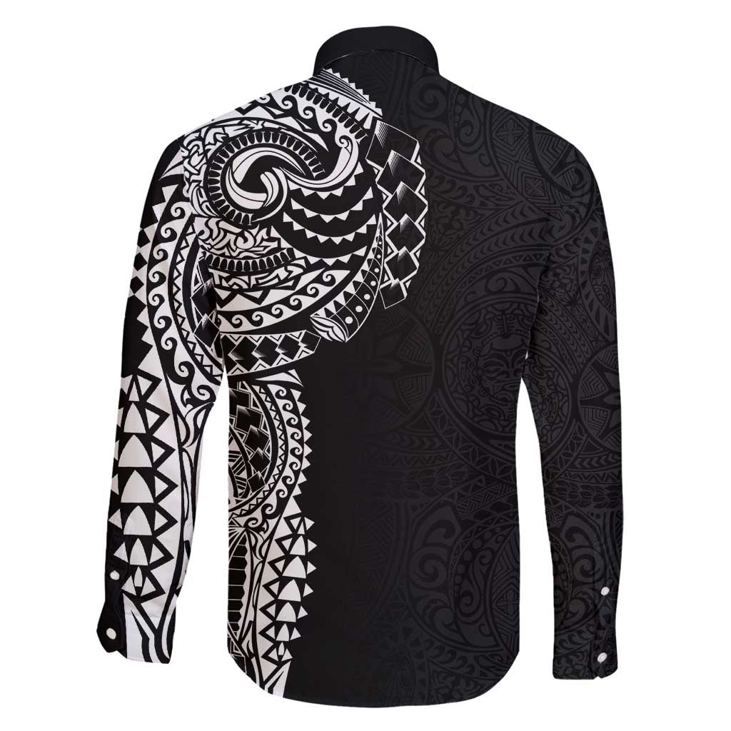 Polynesian Art Traditional Tattoo Pattern Family Matching Summer Maxi Dress and Hawaiian Shirt LT03 - Polynesian Pride