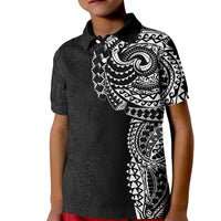 Polynesian Art Traditional Tattoo Pattern Kid Polo Shirt LT03 Kid Black - Polynesian Pride