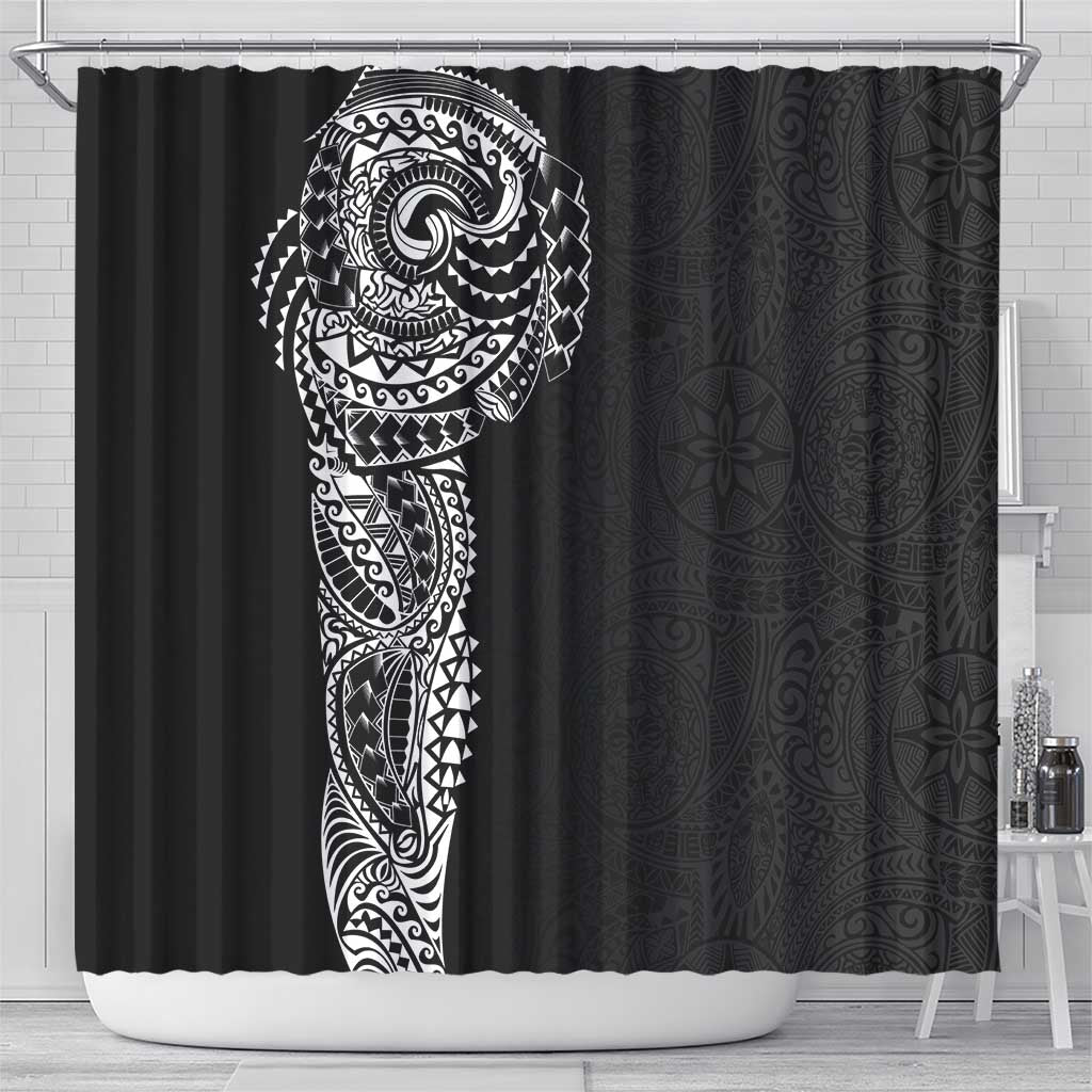 Polynesian Art Traditional Tattoo Pattern Shower Curtain LT03 - Polynesian Pride