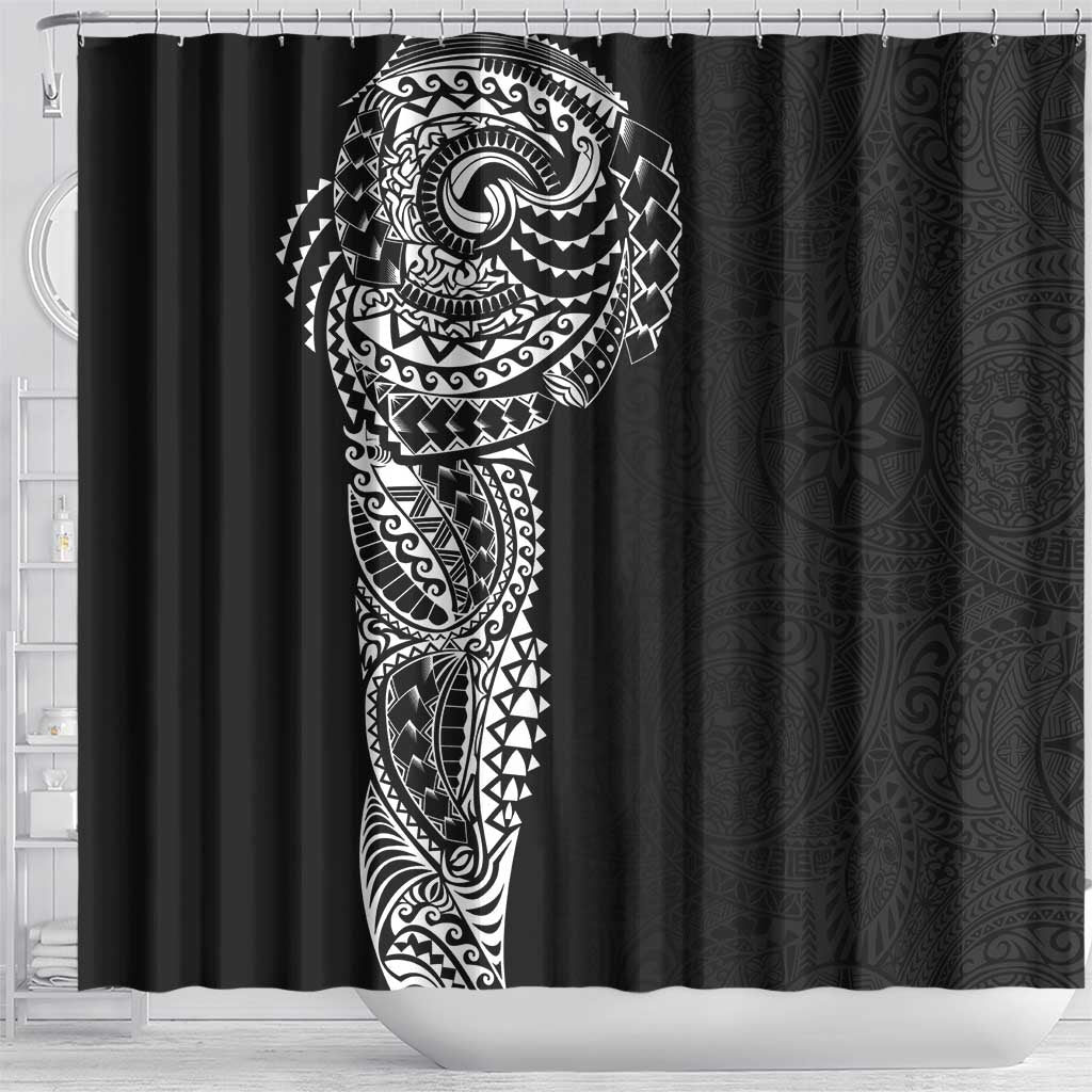 Polynesian Art Traditional Tattoo Pattern Shower Curtain LT03 - Polynesian Pride