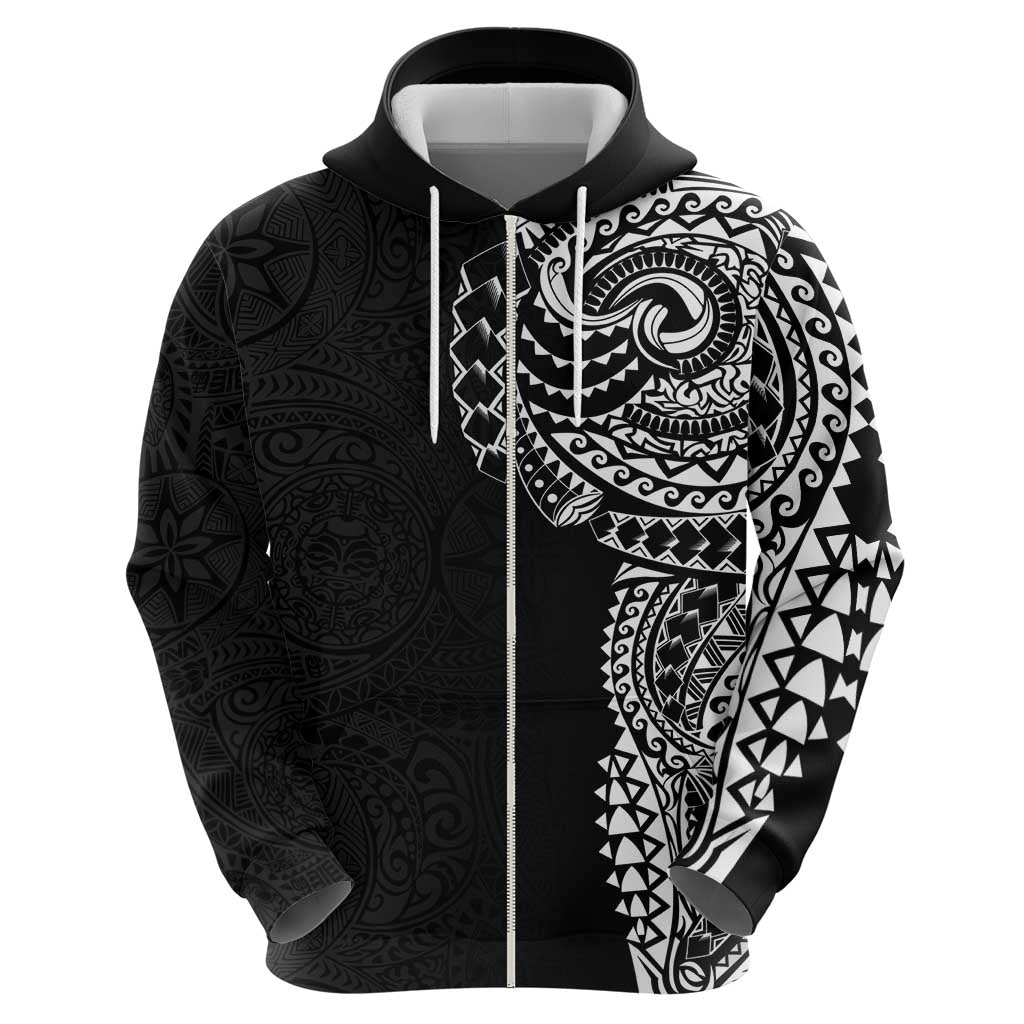 Polynesian Art Traditional Tattoo Pattern Zip Hoodie