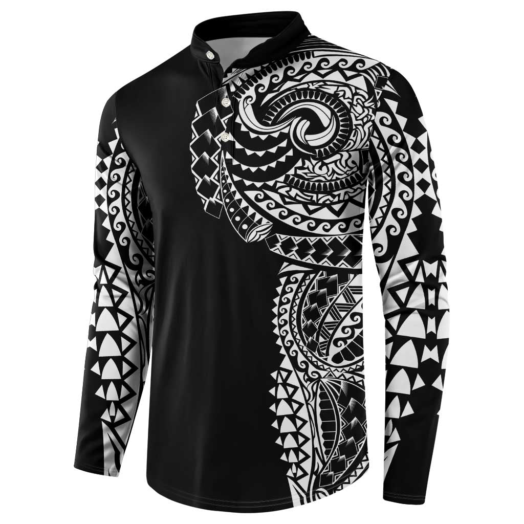 Polynesian Art Traditional Tattoo Button Sweatshirt Simple Style LT03 - Polynesian Pride