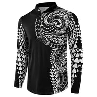 Polynesian Art Traditional Tattoo Button Sweatshirt Simple Style LT03 - Polynesian Pride