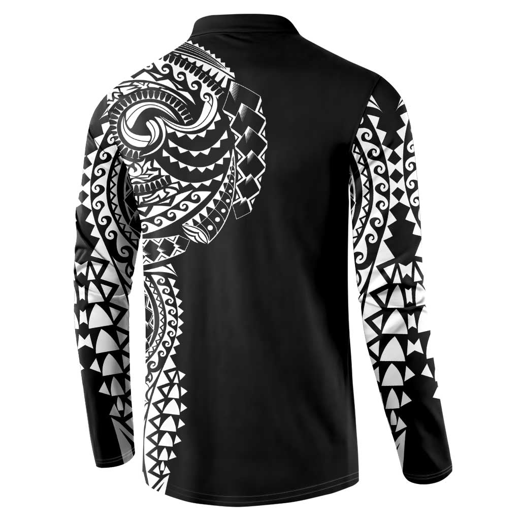 Polynesian Art Traditional Tattoo Button Sweatshirt Simple Style LT03 - Polynesian Pride