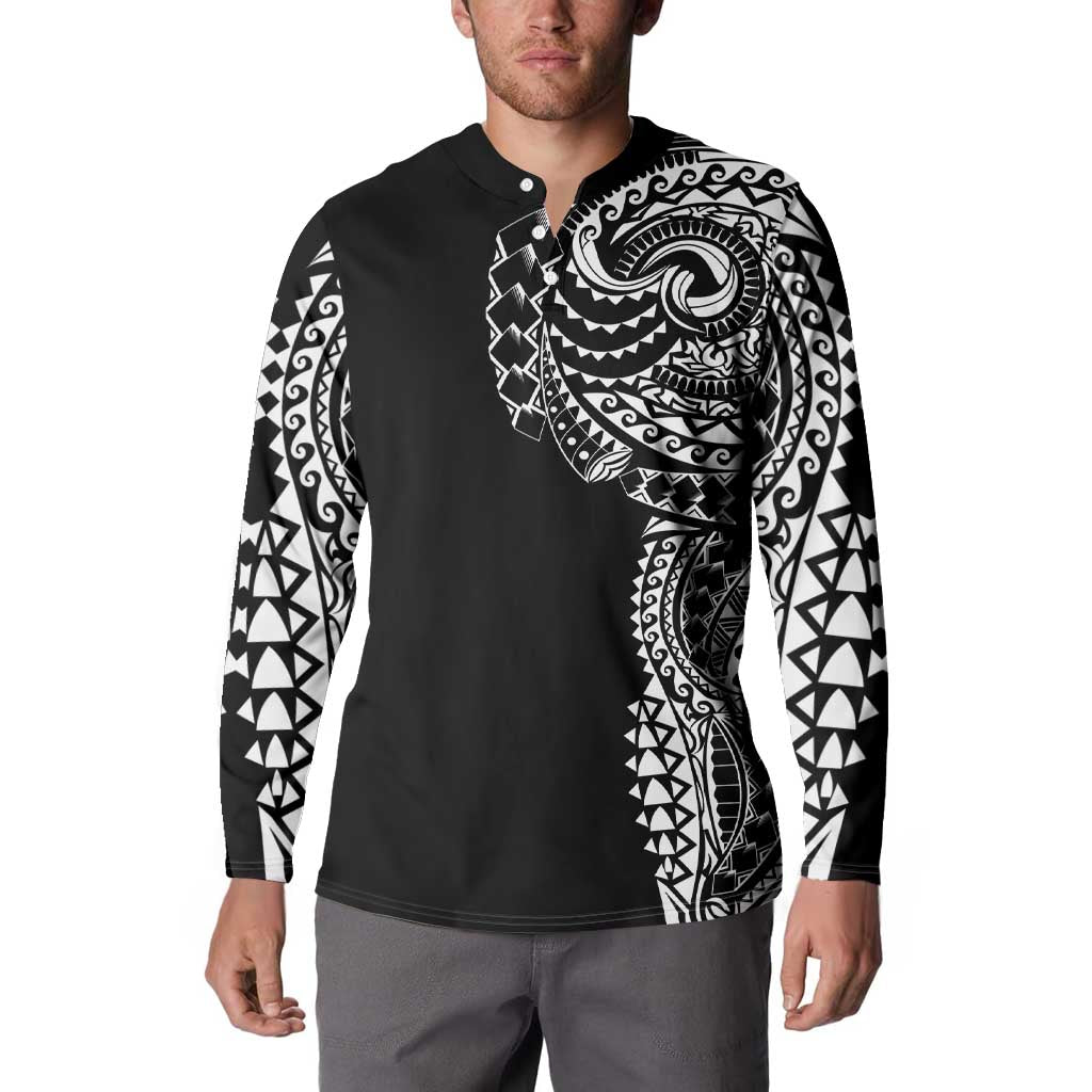 Polynesian Art Traditional Tattoo Button Sweatshirt Simple Style LT03 - Polynesian Pride