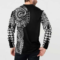 Polynesian Art Traditional Tattoo Button Sweatshirt Simple Style LT03 - Polynesian Pride
