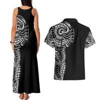 Polynesian Art Traditional Tattoo Couples Matching Tank Maxi Dress and Hawaiian Shirt Simple Style LT03 - Polynesian Pride