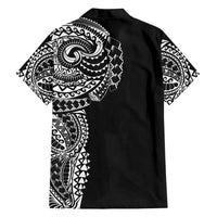 Polynesian Art Traditional Tattoo Family Matching Off Shoulder Maxi Dress and Hawaiian Shirt Simple Style LT03 - Polynesian Pride