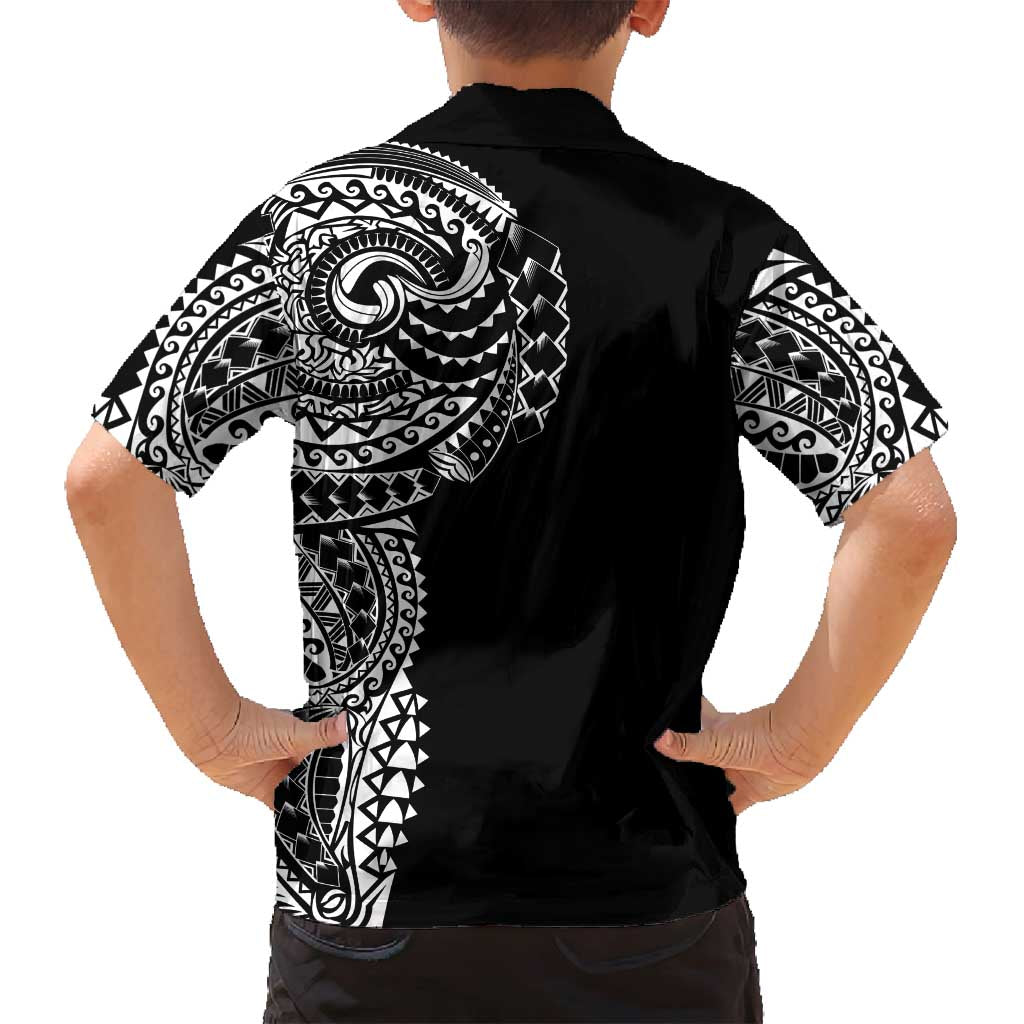 Polynesian Art Traditional Tattoo Family Matching Summer Maxi Dress and Hawaiian Shirt Simple Style LT03 - Polynesian Pride